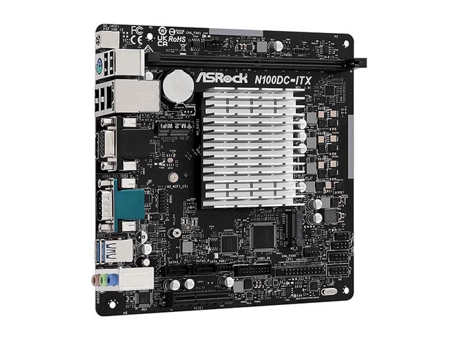 ASRock、「Intel N100」を搭載したファンレスマザー「N100DC-ITX