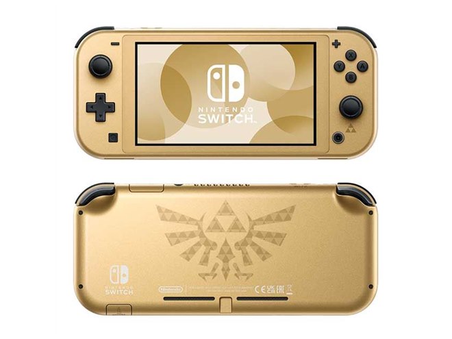 ゼルダ」ファン必見、ハイラルの紋章を描いたゴールドボディの「Switch