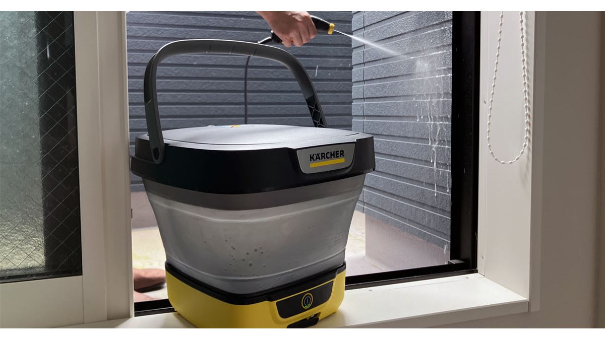 高圧洗浄機の“面倒くさい”を解消！ バッテリーとホースの付いた