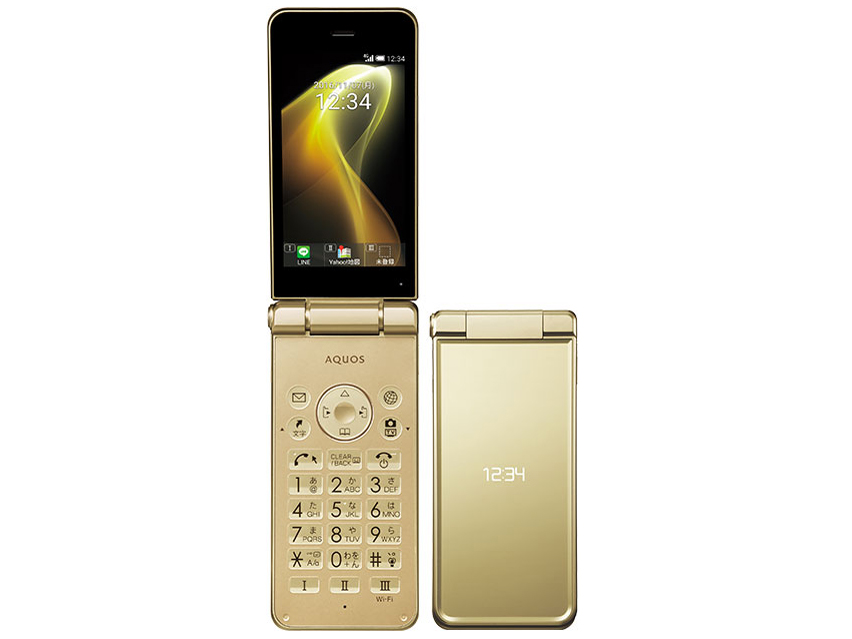 は*か様 SHARP AQUOS ゴールド 本体 シャープ AQUOS ケータイ2