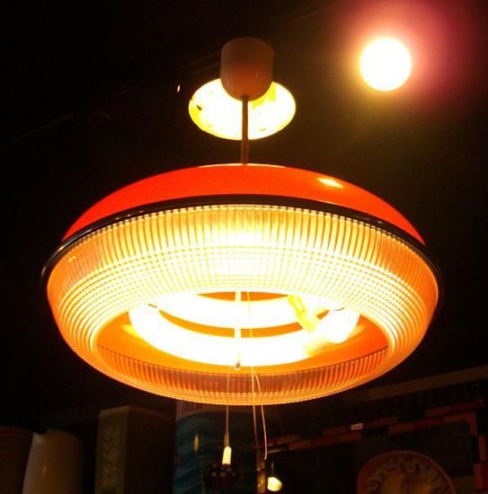 レトロポップ 蛍光灯シーリングランプ オレンジ - USA＆レトロ雑貨の店