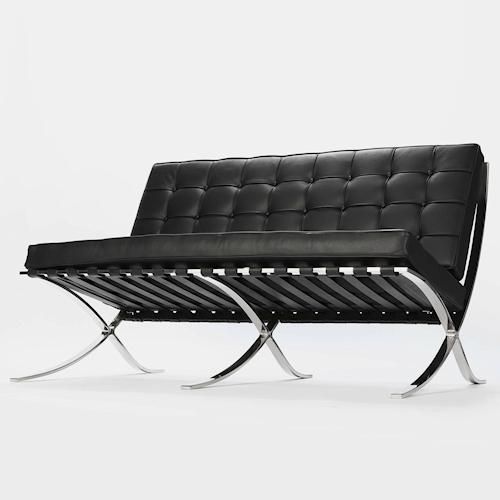 ミース・ファン・デル・ローエ/バルセロナチェア2P【タイプB・W132cm