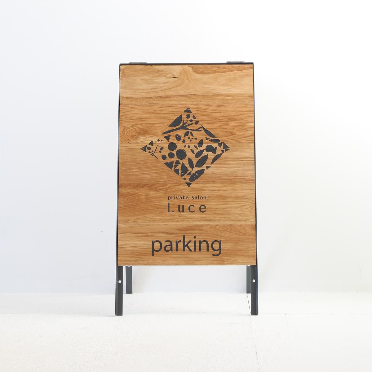 看板・サイン・A型ショップ用木製折りたたみアイアンフレーム・幅400