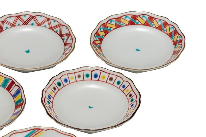 4号皿揃 色絵絵変り