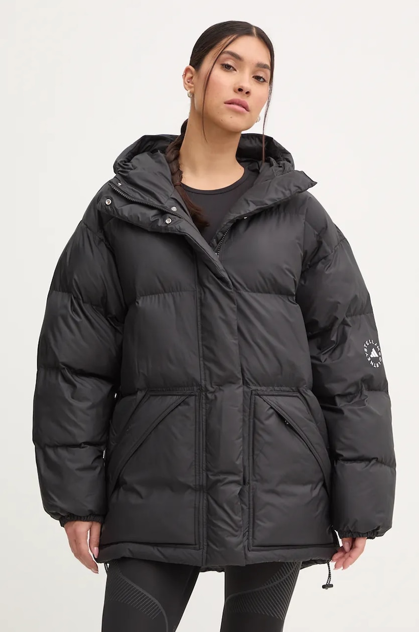 Двусторонняя куртка adidas by Stella McCartney женская цвет чёрный