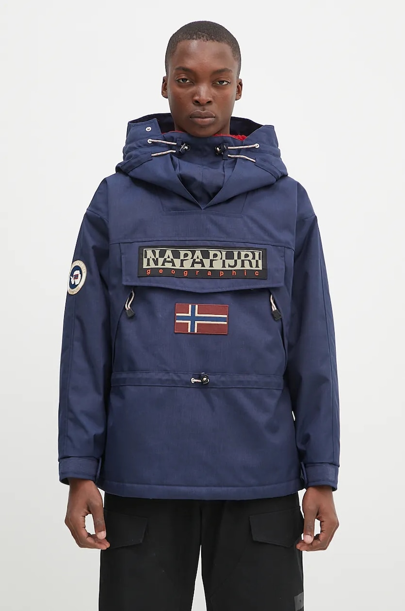 Napapijri jacket Skidoo 1990 men's navy blue color NP0A4IK5B2Q1 at