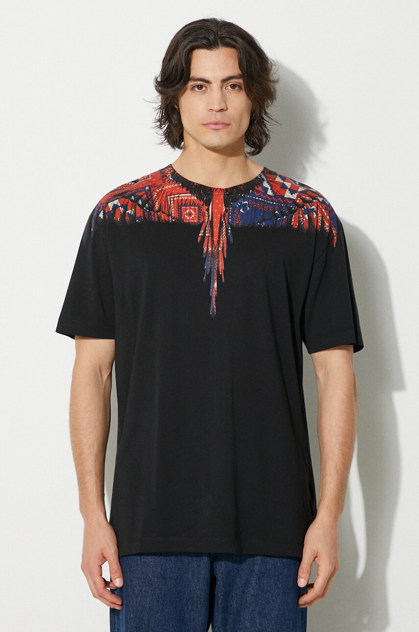 Marcelo Burlon cotton t-shirt Bandana Wings Basic Tee men's black