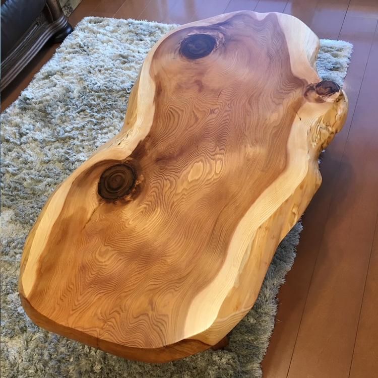 杉（スギ）一枚板テーブル用がたくさん展示 埼玉県 木の店木楽