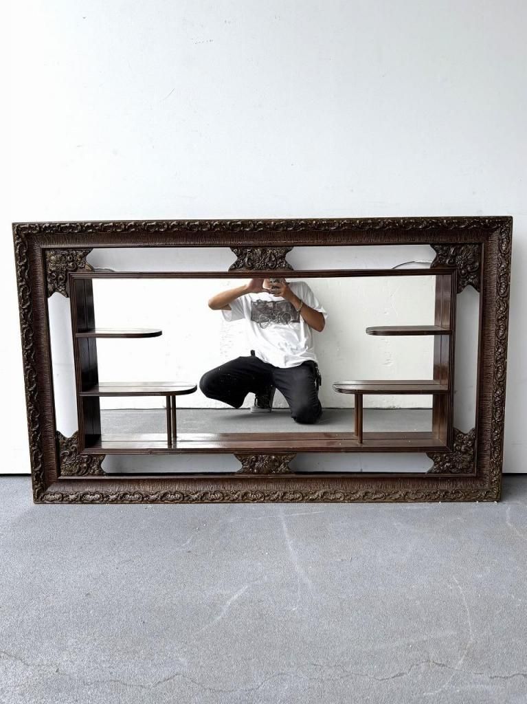 1950-60's ヴィンテージ シャドーボックス ウォール ミラー (810mm