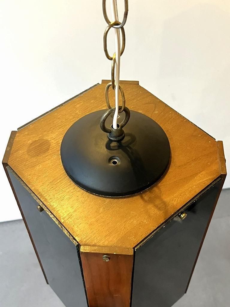 1960-70's ヴィンテージ ウッドフレーム ペンダントランプ