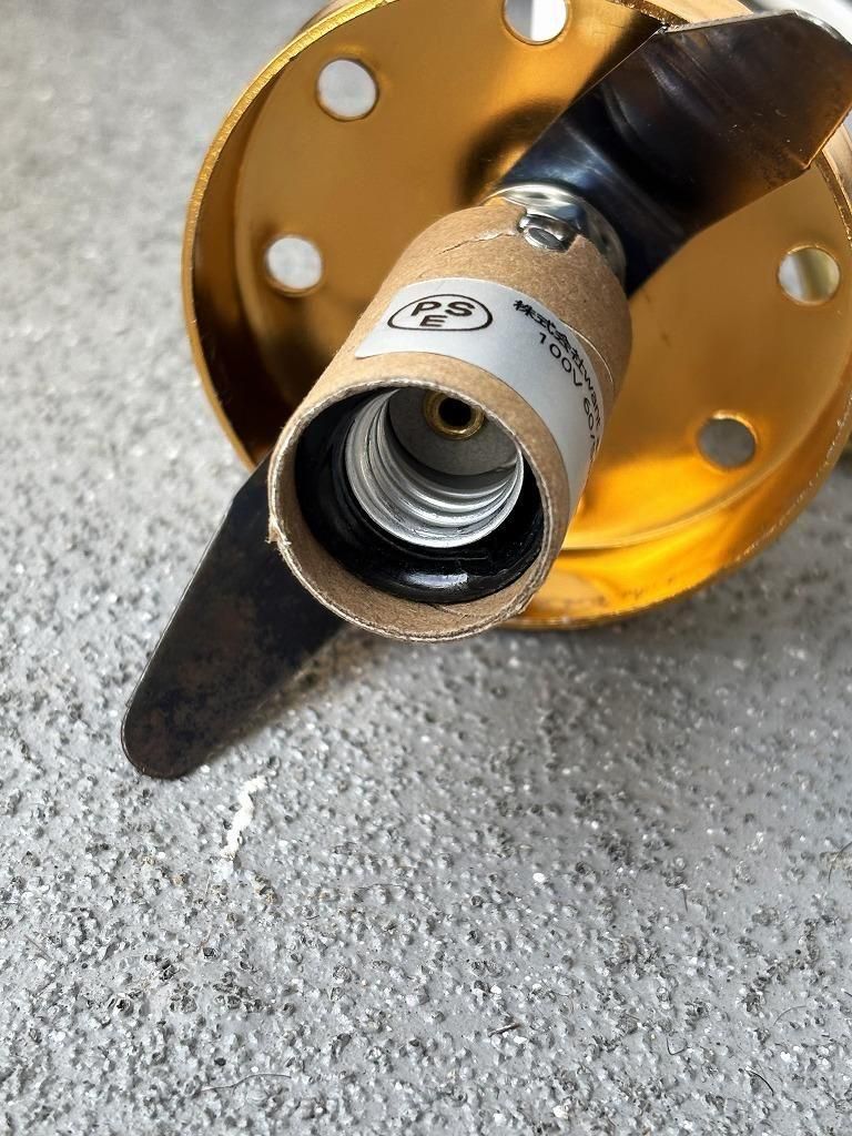 ヴィンテージ アンバーガラス ペンダントランプ - アンティーク