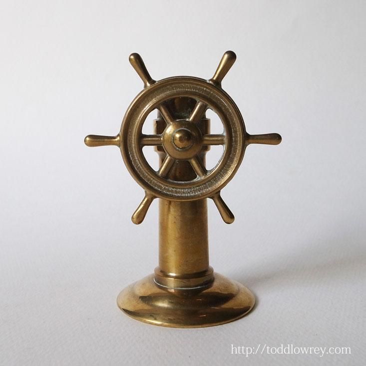舵輪を廻して何処を目指そう / Vintage Brass Compass with Ship's