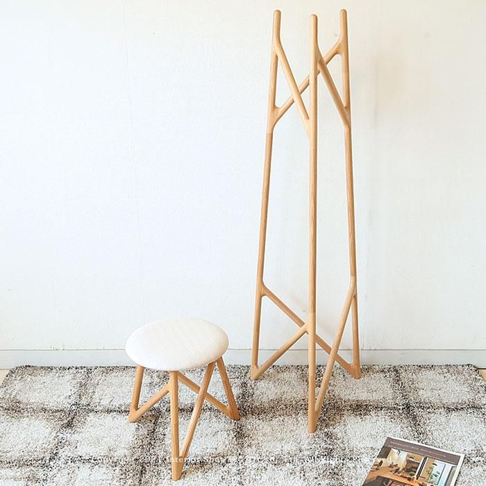 スツール 北欧デザイン レッドオーク材 レッドオーク無垢材 北欧