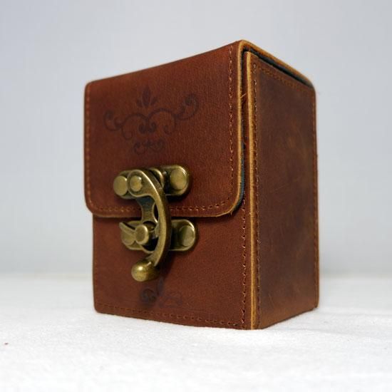 本革】デッキケース・ダークブラウン