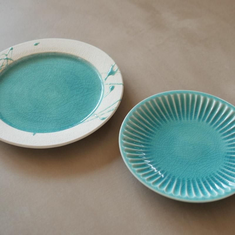 雅峰窯トルコブルーお皿セット【雅峰窯】|彩りのある生活 - 錢屋商店