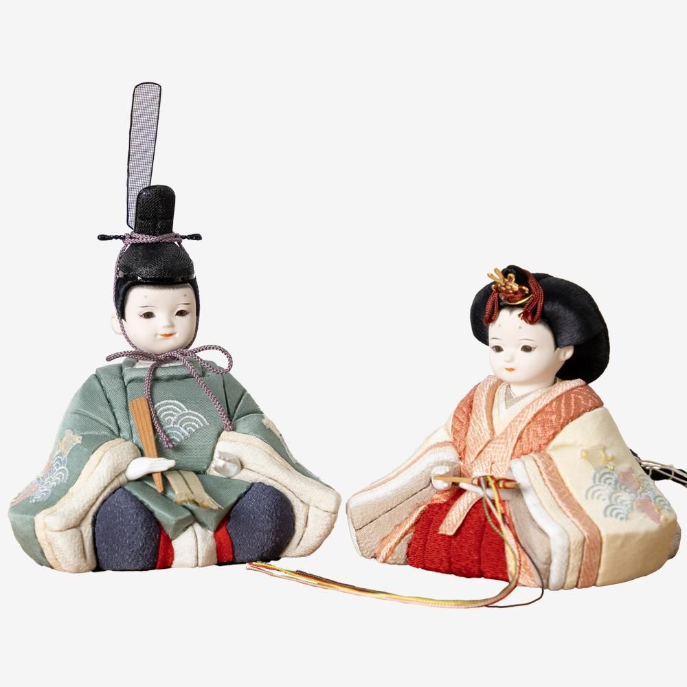 雛人形 親王飾り】縫nui /木目込親王稚児4人飾りセット