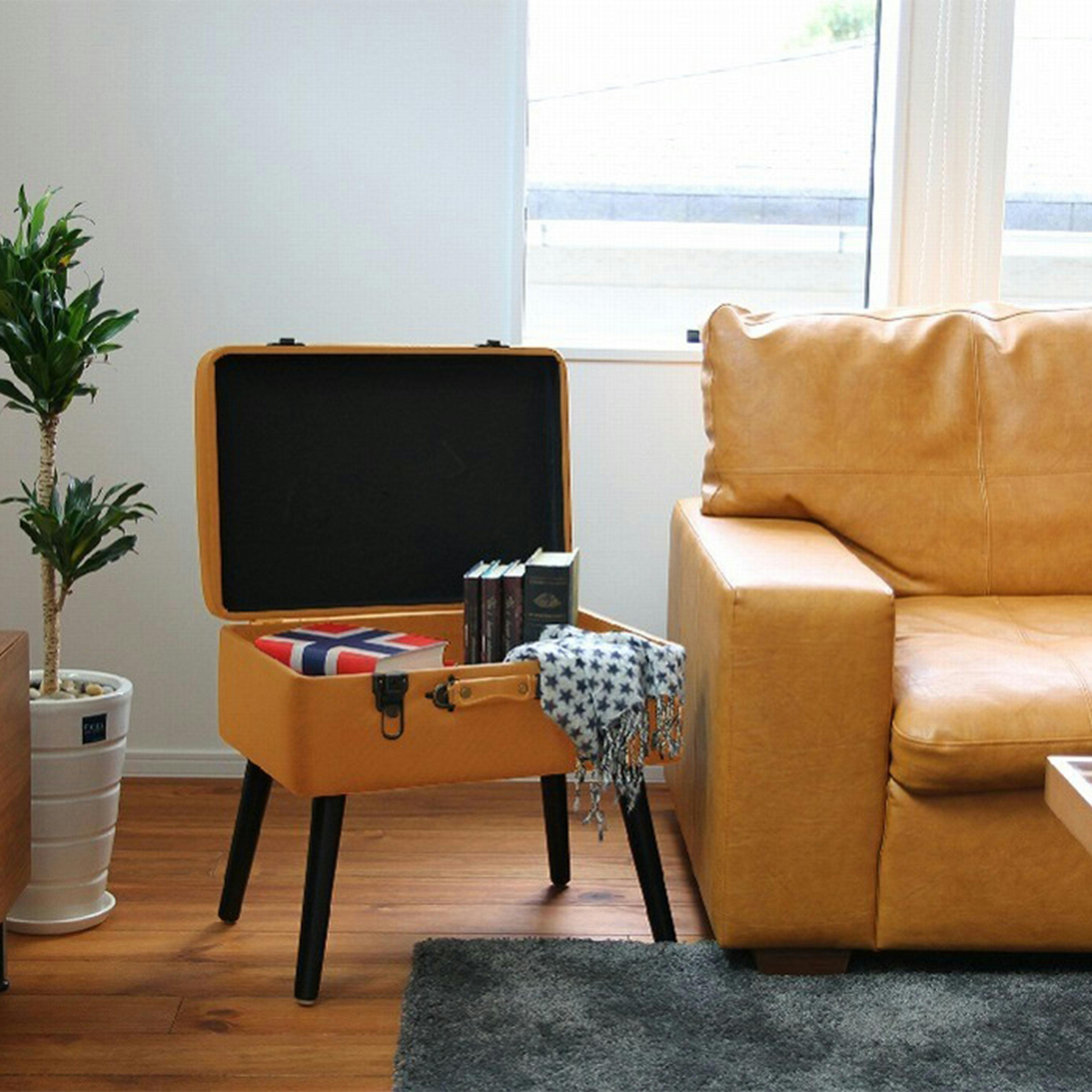 トランクモチーフ収納スツール Pick Stool ブラックブラック | チェア