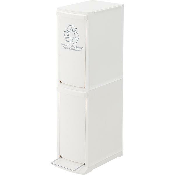 分別 スリムダストボックス 2分別 20L スリム ごみ箱 LFS-932WH 東谷