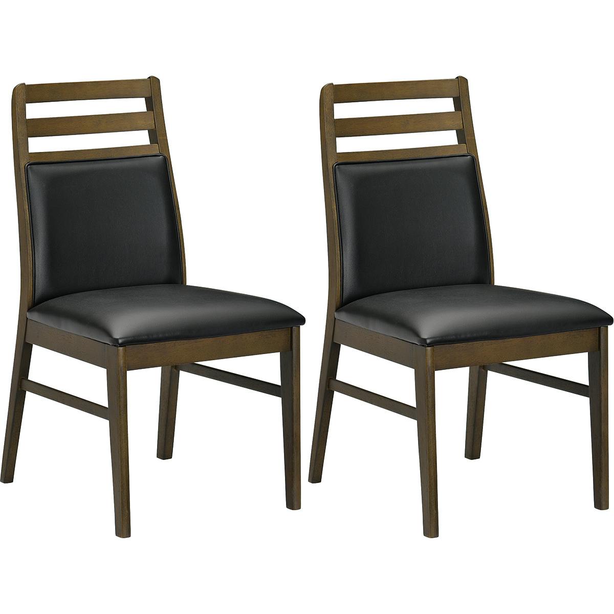 タマリビング ダイニングチェア コバII DBR 2脚入 ダークブラウン