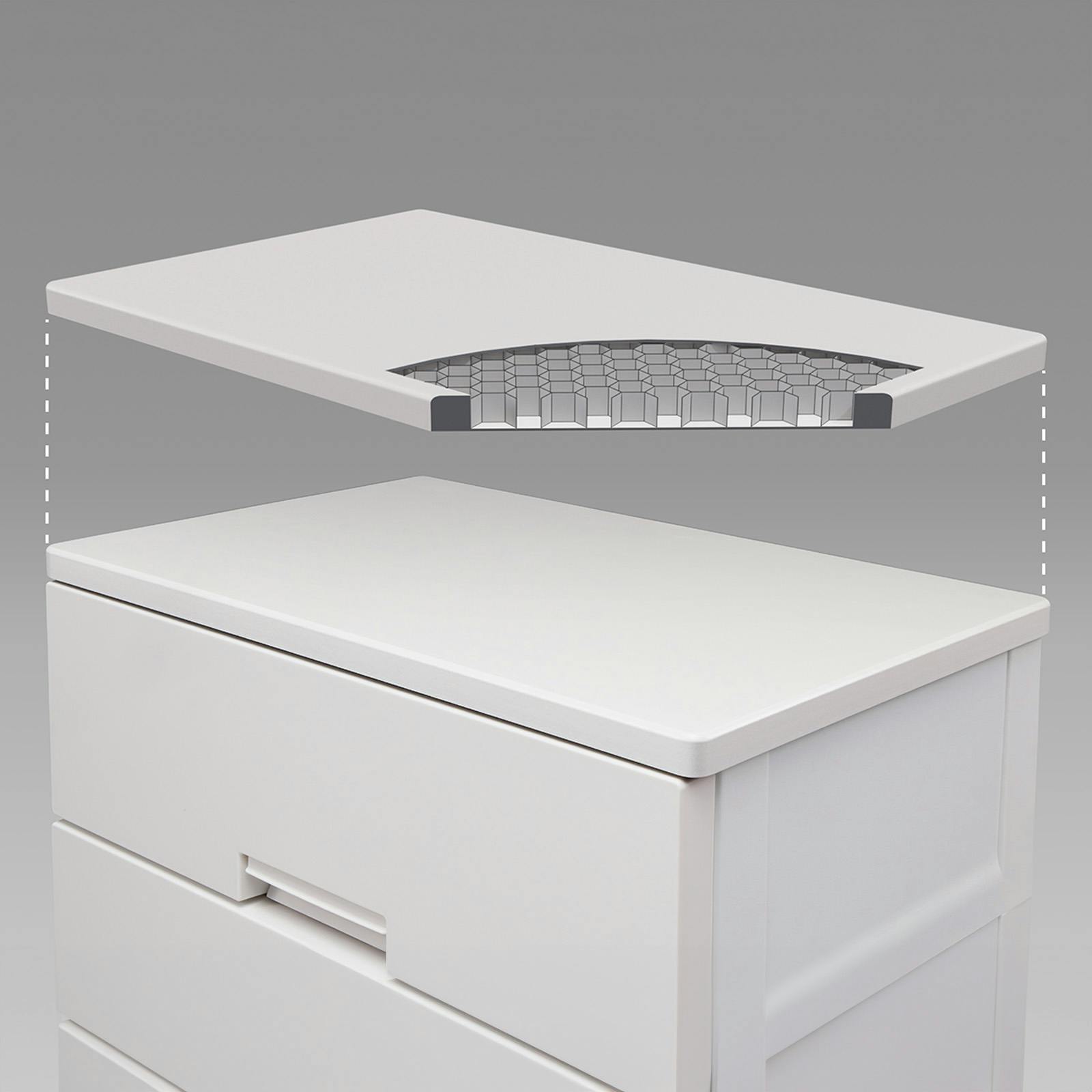 フィッツ(Fits) フィッツチェスト 7504 グレー 75×41×85 完成品 衣類