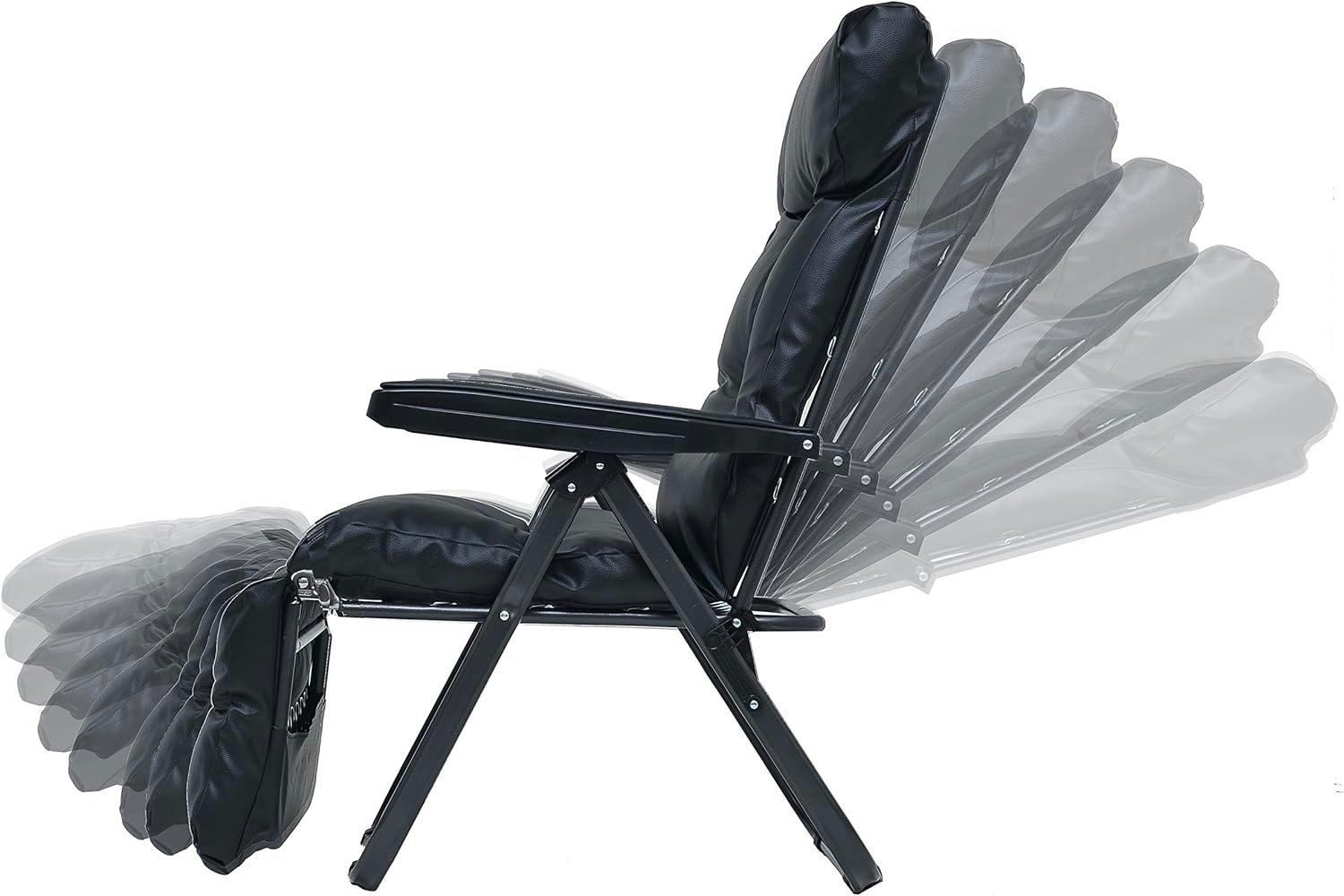 タック Vita フットレスト付きリクライニングチェア グリーン 全身を