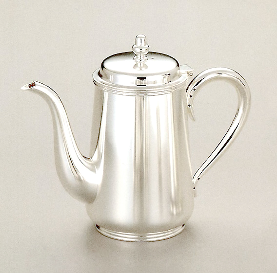 早川シルバー東型コーヒーポット4人用約540cc洋白ニッケルシルバー