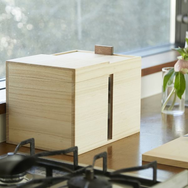 増田桐箱店/スライド式米櫃 5kg -最後までお米を使い切りやすい