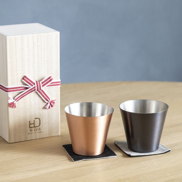 WDH/純銅製カップ2個セット -熱伝導率が高いから抜群の清涼感！純銅で