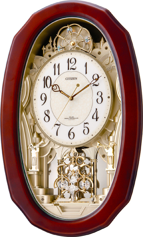 美しいメロディーで時を知らせる！スモールワールド電波時計 パレス