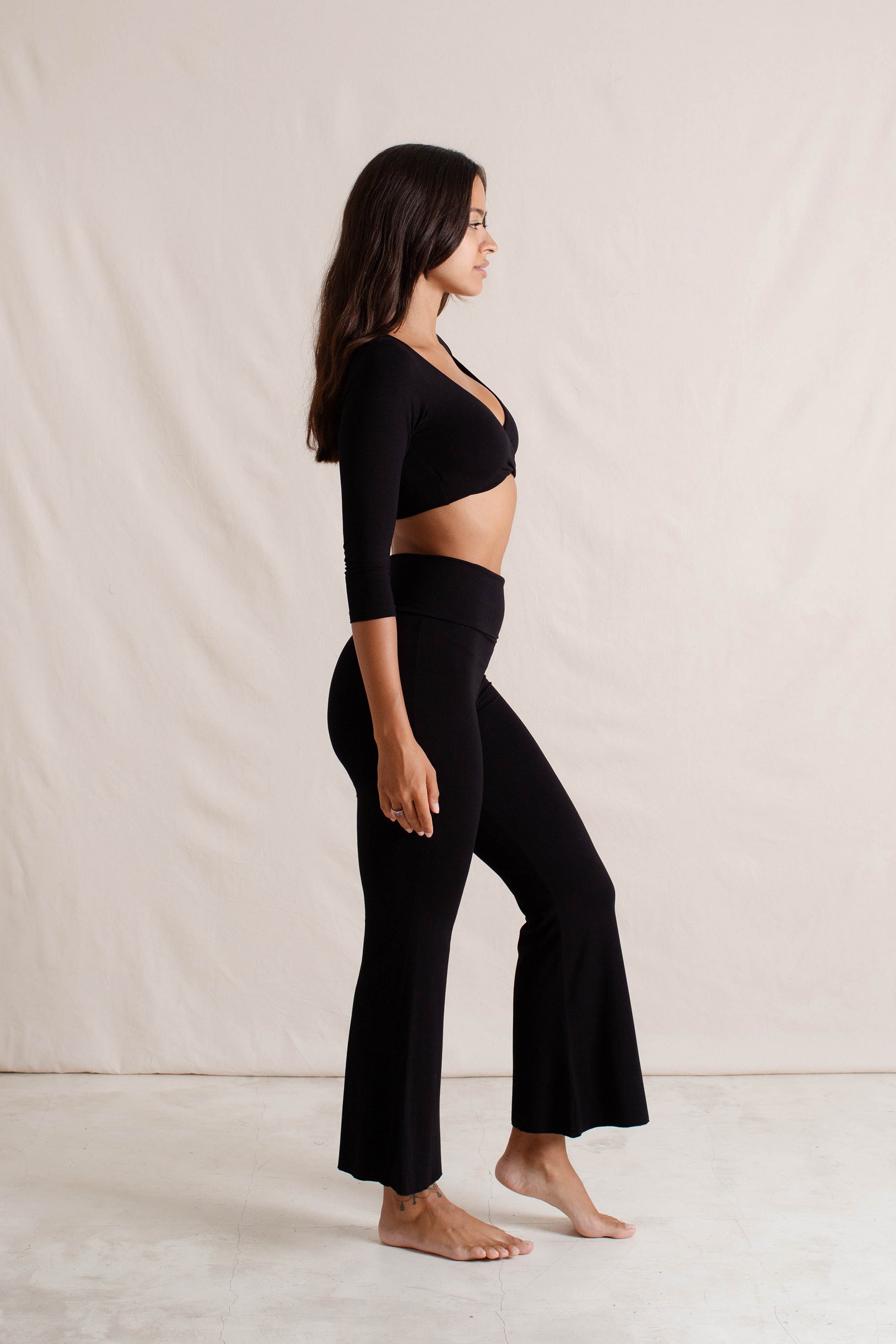 Sustainable Black Yoga Pants | Agni Yoga Flares –Indigo Luna Store