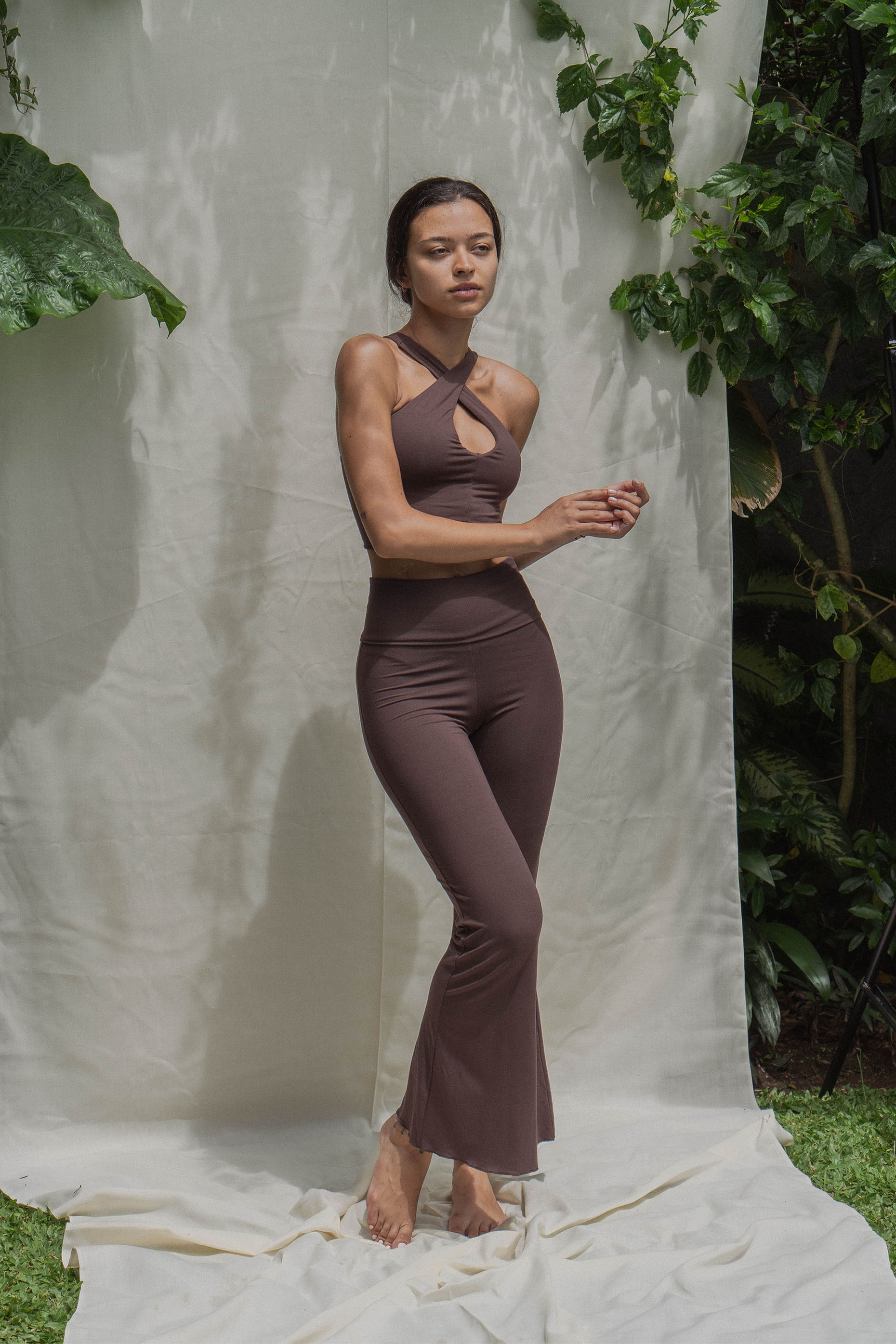 Agni Flares Carob | Sustainable Flare Yoga Pants –Indigo Luna Store