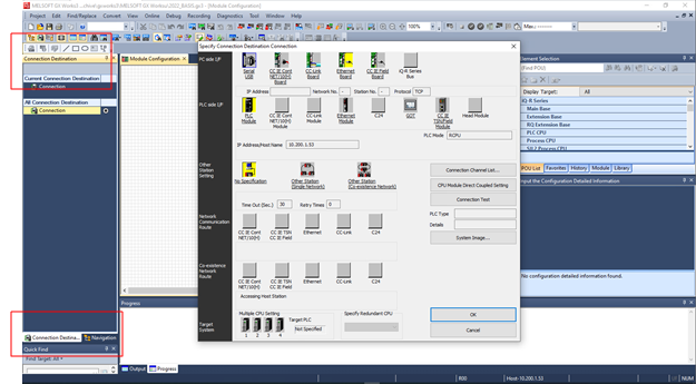 Configure connection paths for MITSUBISHI MELSOFT GX Works3