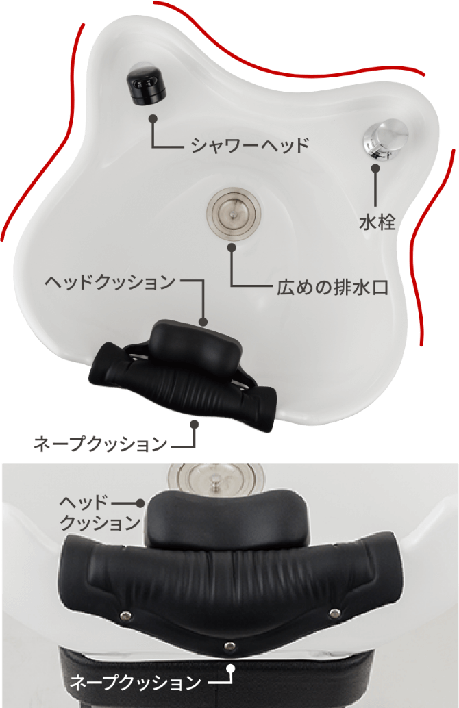 電動シャンプーユニットELGA エルガ (JWWA認証サーモ水栓付き) | 業務