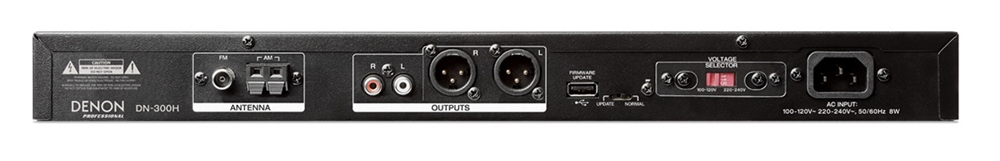 ワイドFMにも対応したAM/FMラジオチューナー DENON Professional DN