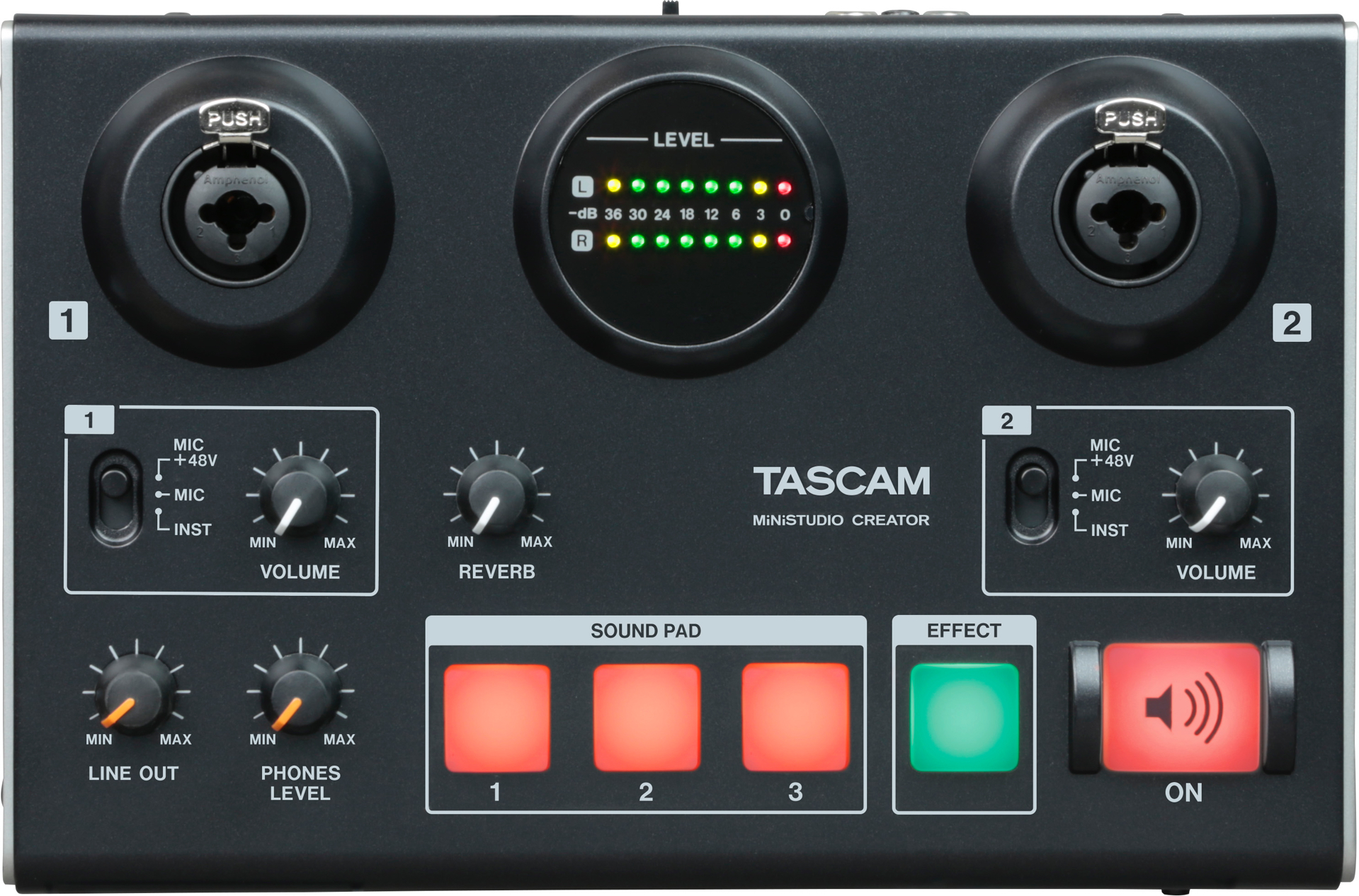 TASCAM MiNiSTUDIO CREATOR US-42B | 配信に特化したオーディオ
