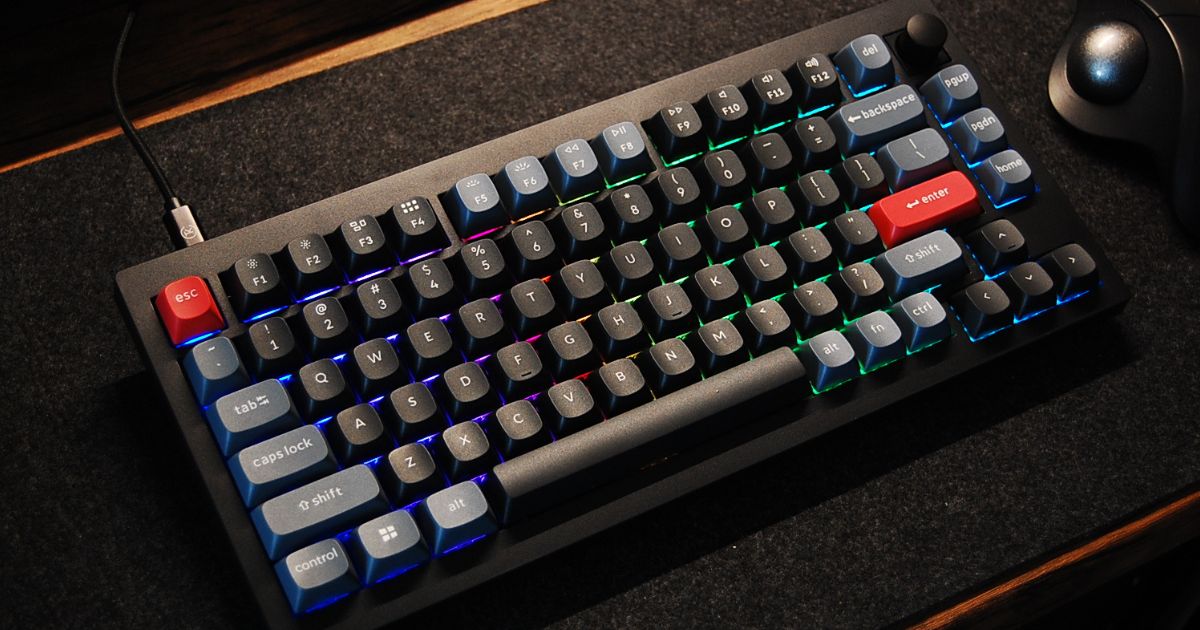 レビュー】Keychron V1 ノブ付き75%レイアウトのメカニカルキーボード