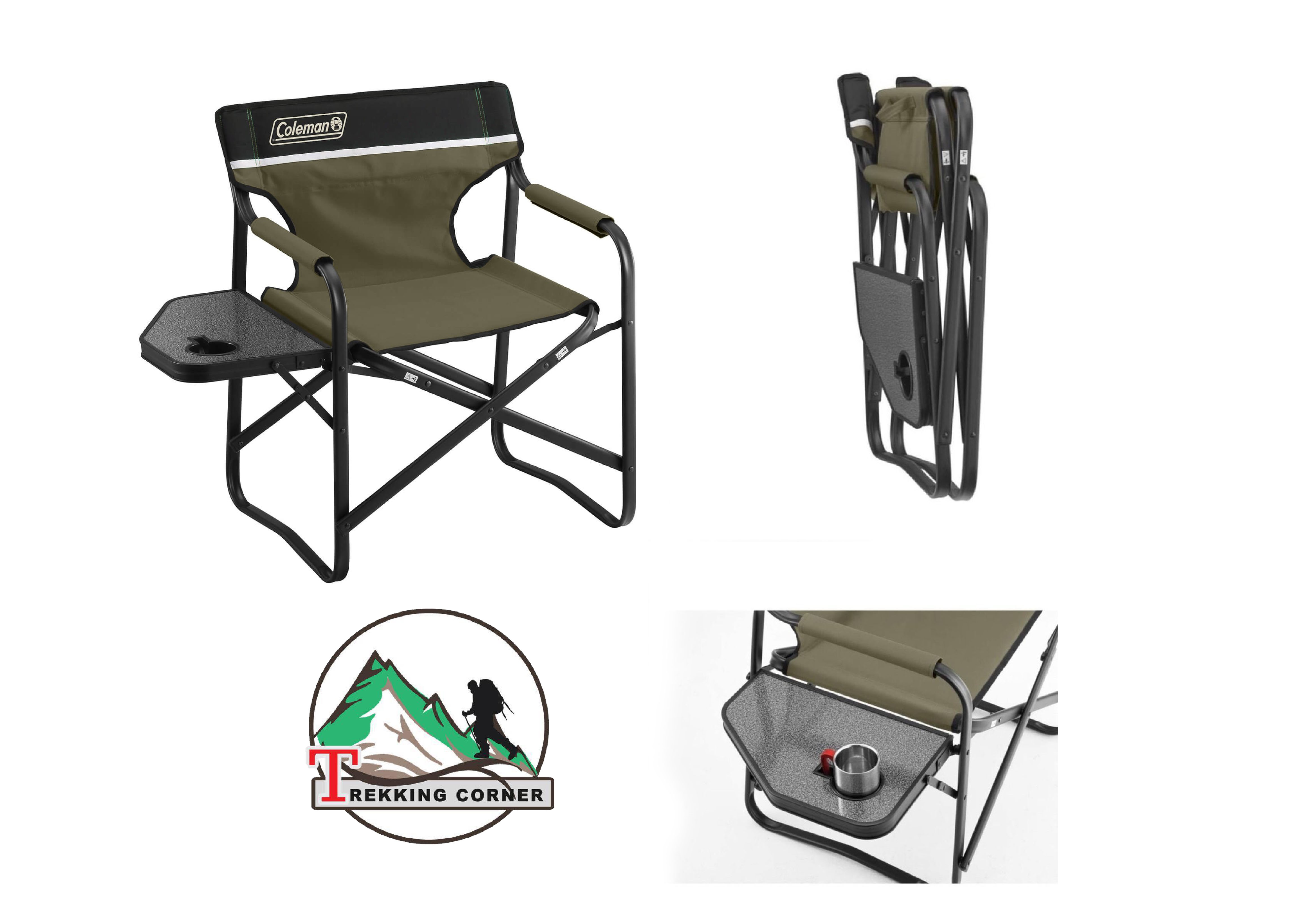 Coleman Japan Side Table Deck Chair Olive - ร้าน Trekkingcorner
