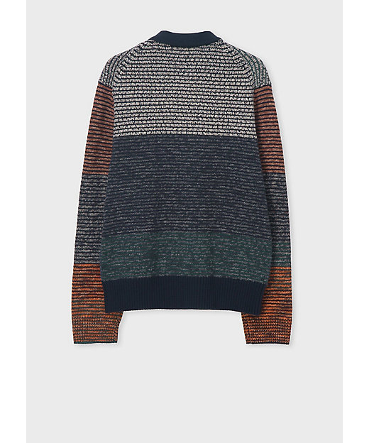 マルチボーダー ジップニットブルゾン（162403832Z） | Paul