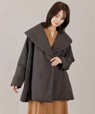 ショールカラーミドル丈中綿コート《LIMONTA EAST