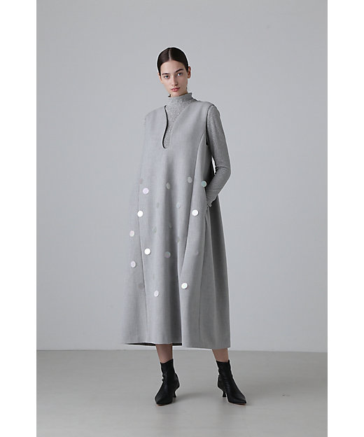 ◇シャイニーニットジャガードハイネックカットソー