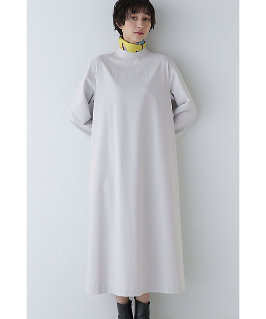 ストレッチポンチモックネックワンピース（0774140303