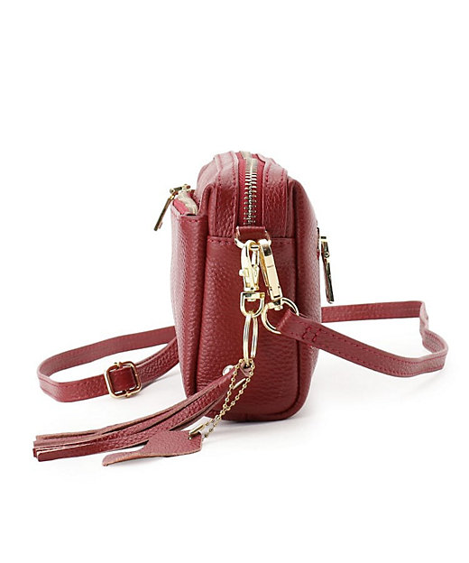 ベルト長さ調節可】レザージップショルダー（2002193156