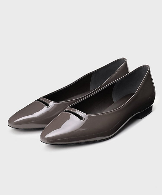 合皮】エナメルフラットパンプス（2002342372） | INDIVI