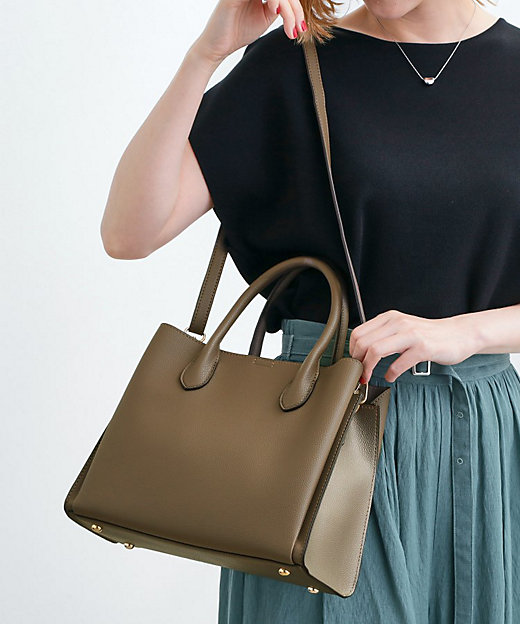 人間工学】中仕切りバイカラー2WAYトート（2002528696