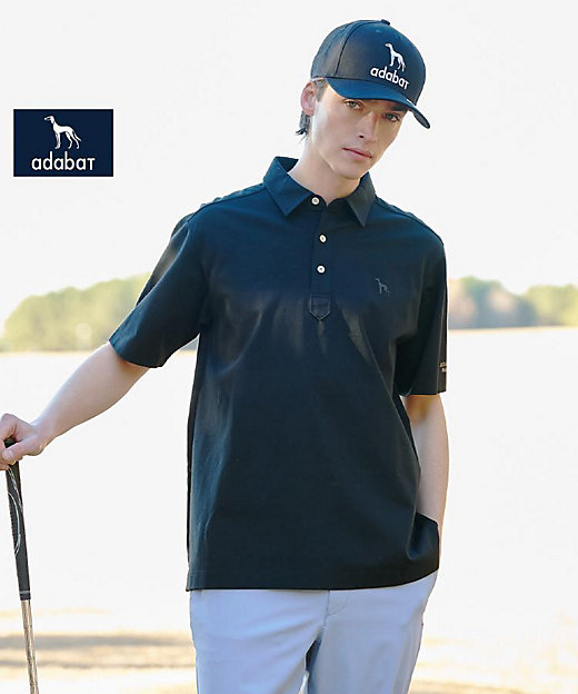 ADABAT NAVY】プラチナポン半袖ポロシャツ