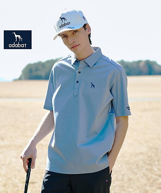 ADABAT NAVY】プラチナポン半袖ポロシャツ