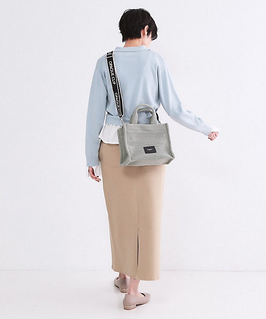 メッシュスクエアミドルトートバッグ【2WAY