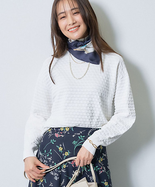 洗える／凹凸編み】ジャカードニット（2002601033