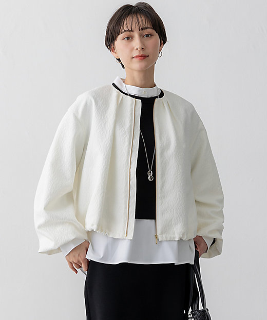 洗える】ジオメトリックジャカード ブルゾン（JKWOGS0204