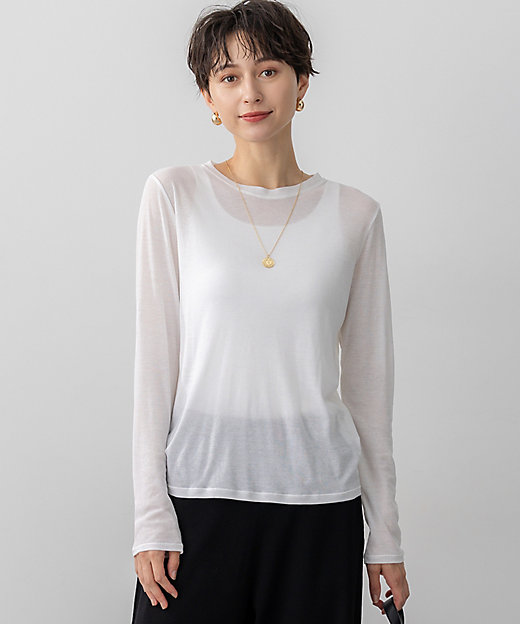 Oggi5月号掲載／洗える】シアー レイヤード TEE
